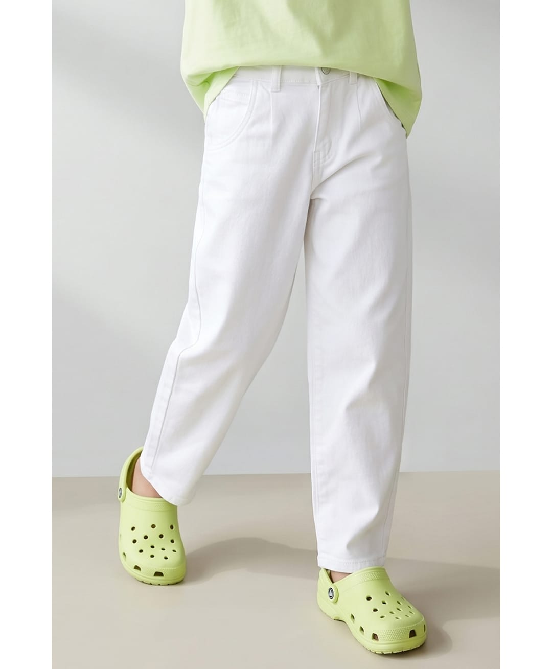 Tales & Stories Denim Woven Solid Jeans - White-picture-20