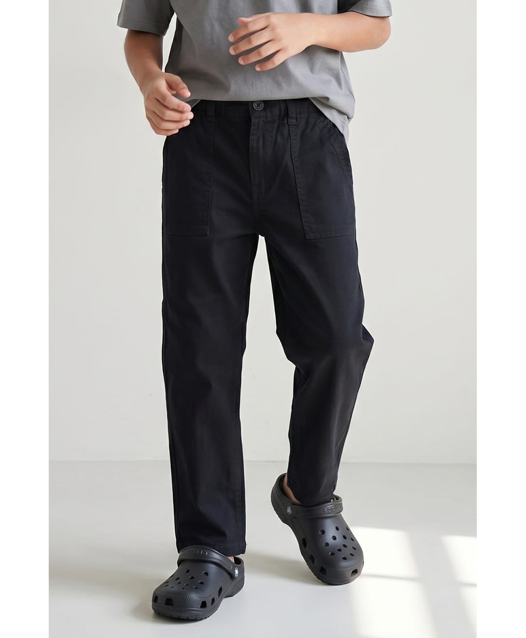 Tales & Stories Cotton Woven Solid Trouser - Black-picture-25