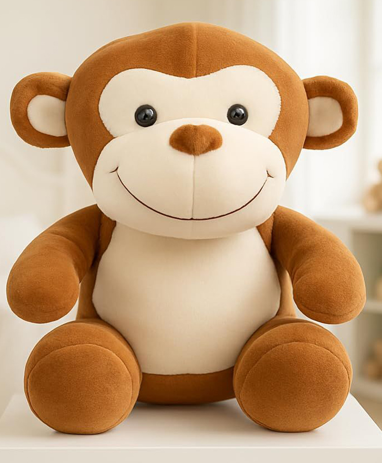 BESTIES 22 cm Sitting Monkey Plush Soft Toy Cute Kids Animal Soft Toy Brown-image-49