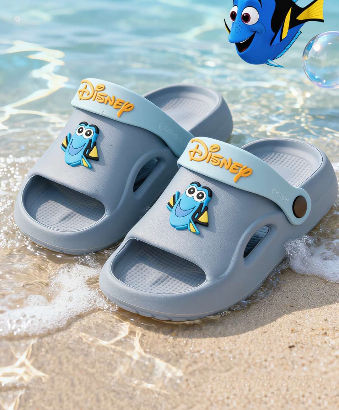 Yellow Bee Disney Pixar Finding Nemo Featuring Dory Applique Detailed Slingback Sandals - Blue-picture-22