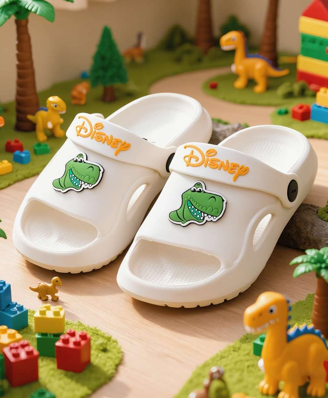 Yellow Bee Disney Pixar Toy Story Featuring Rex Applique Detailed Slingback Sandals - White-picture-16