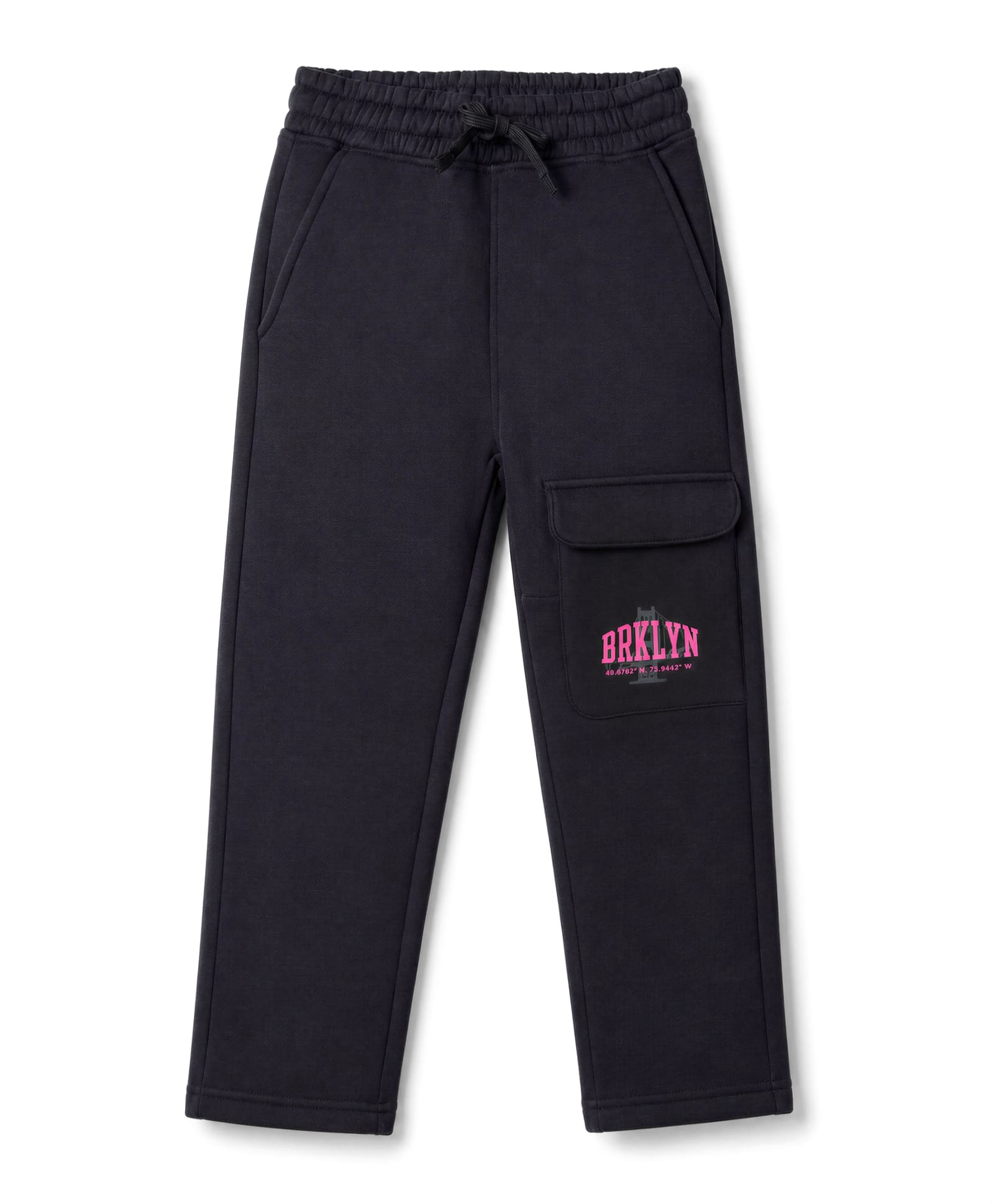 Doreme Fleece Knit Full Length Brrooklyn Printed Fleece & Woollen Pant - Black-image-45