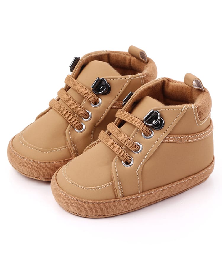 KIDLINGSS Solid Lace Up Booties - Tan-picture-34