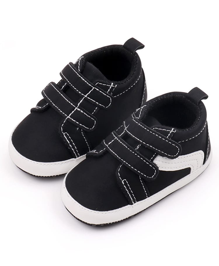KIDLINGSS Colour Blocked Velcro Closure Booties - Black-image-19