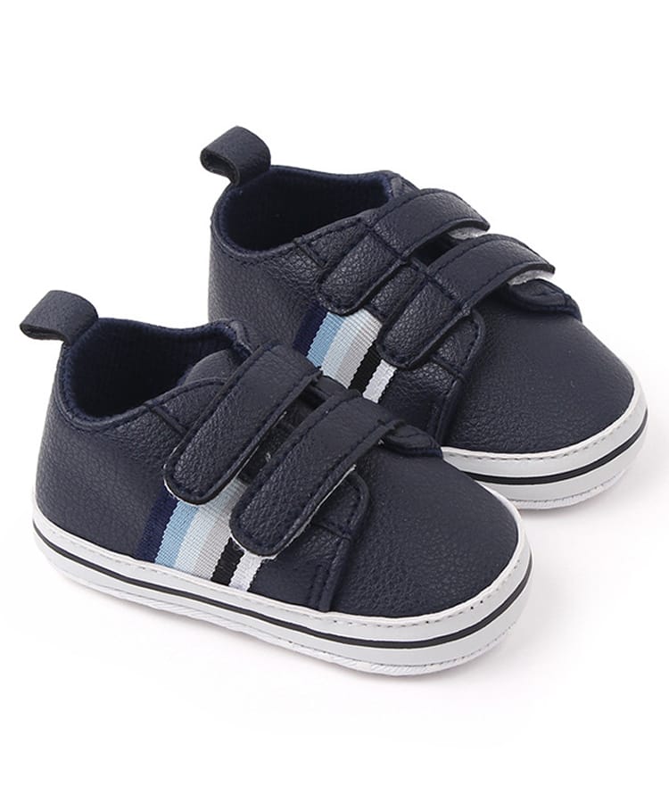 KIDLINGSS Striped Velcro Closure Booties - Navy Blue-picture-10