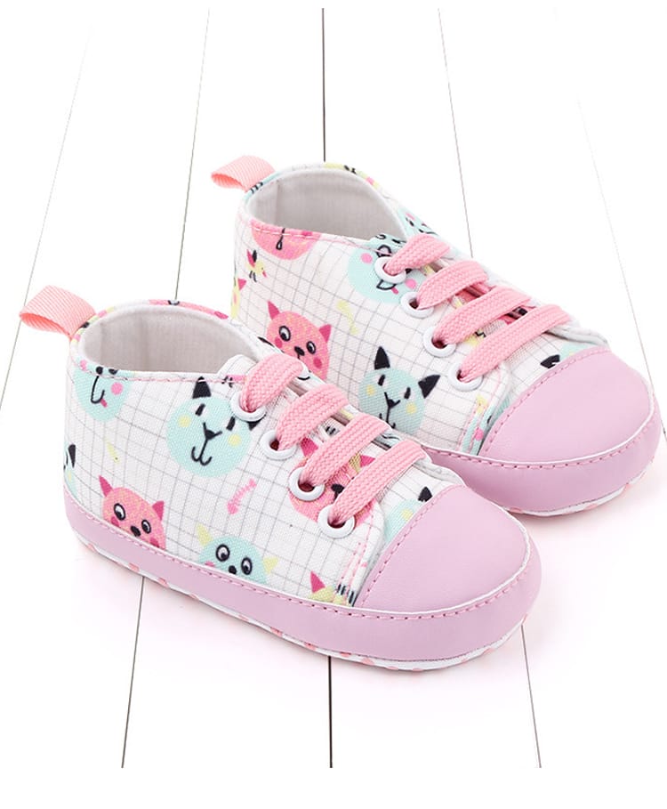 KIDLINGSS Animal Printed Lace Up Booties - Pink-image-35