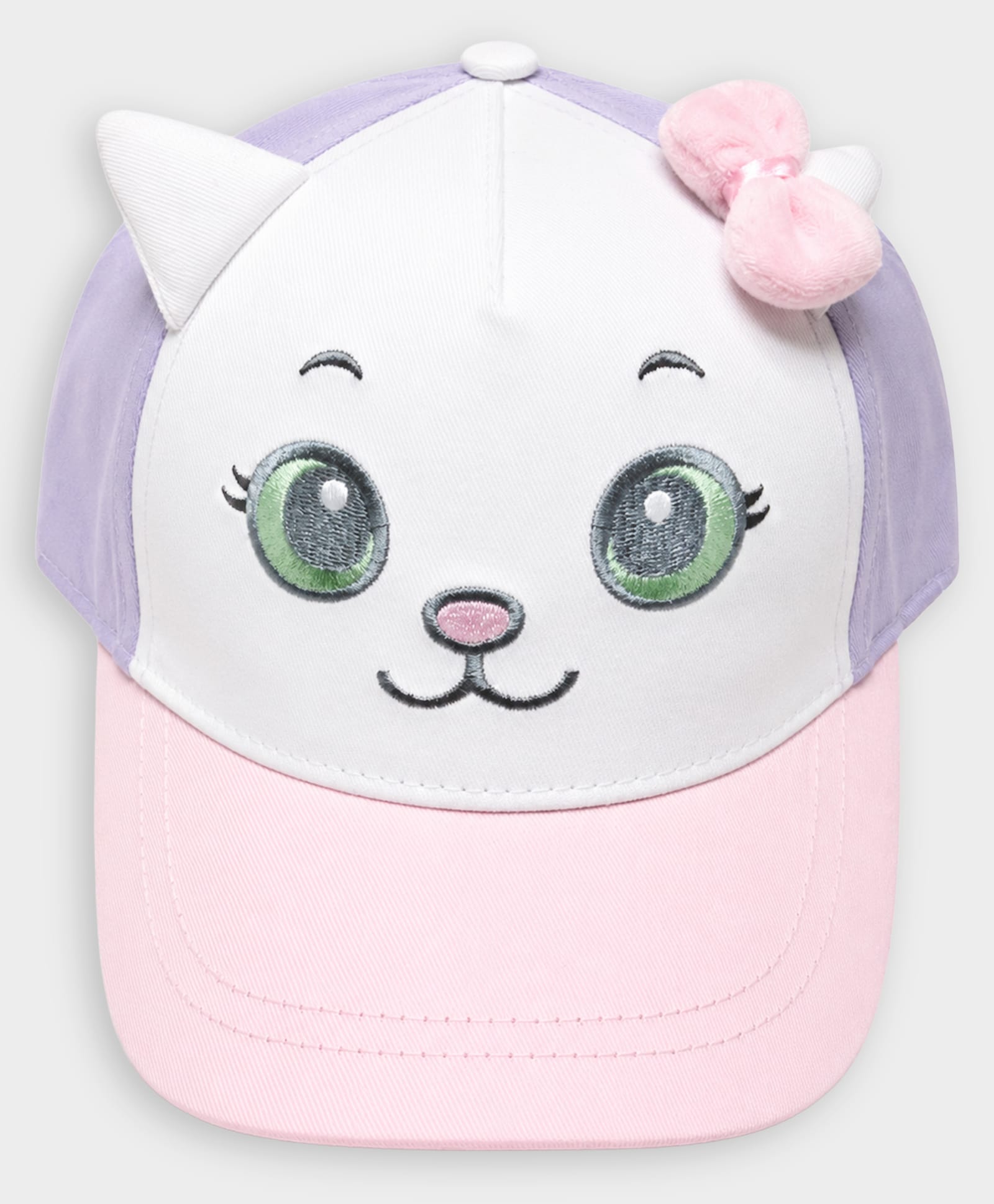 Mi Arcus Animal & Ears Applique Detailed Baseball Cap - Pink & Purple - Circumference - 48 Cm-image-4