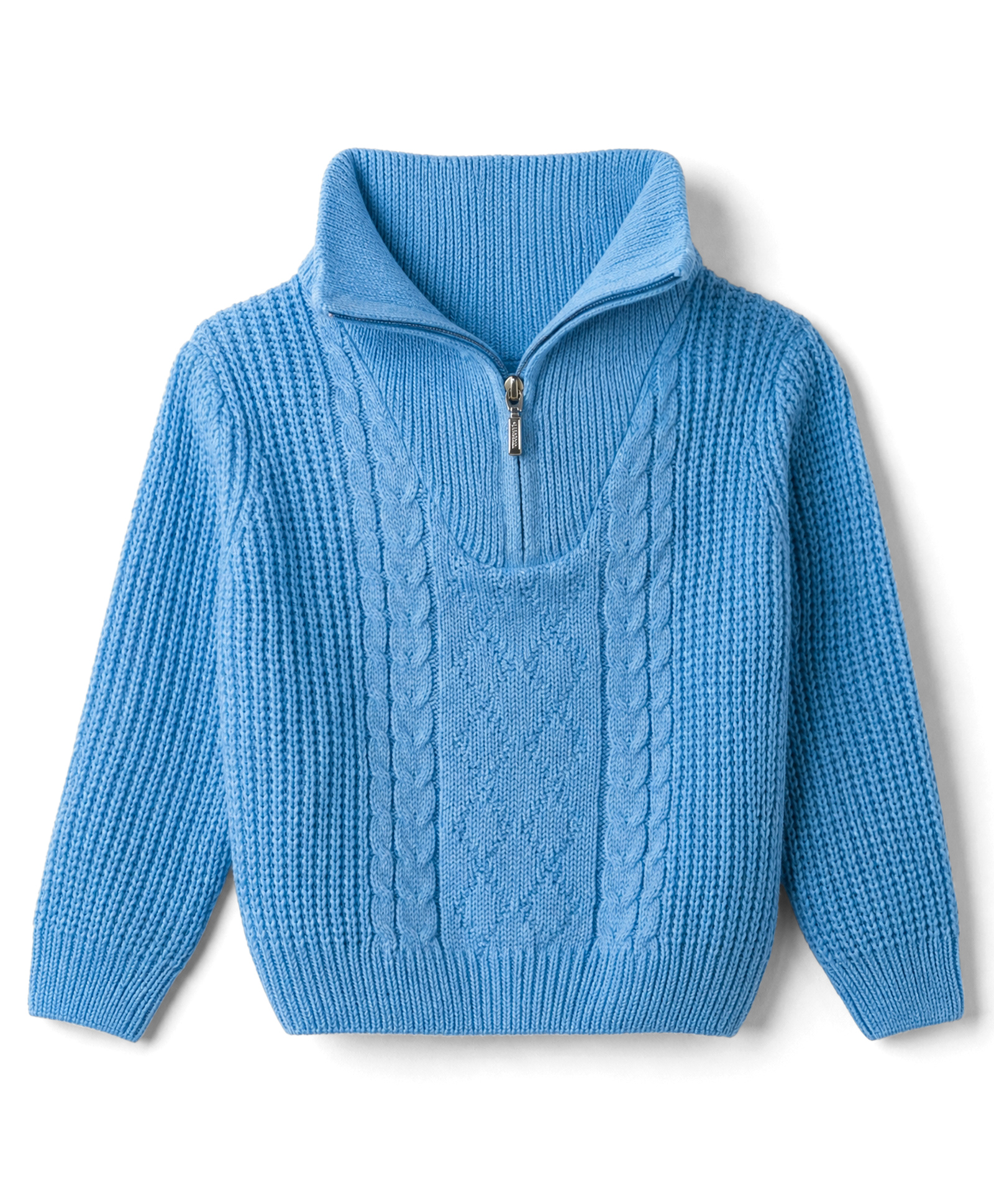 Babyhug Cable Knit Full Sleeves Pullover - Blue-picture-17