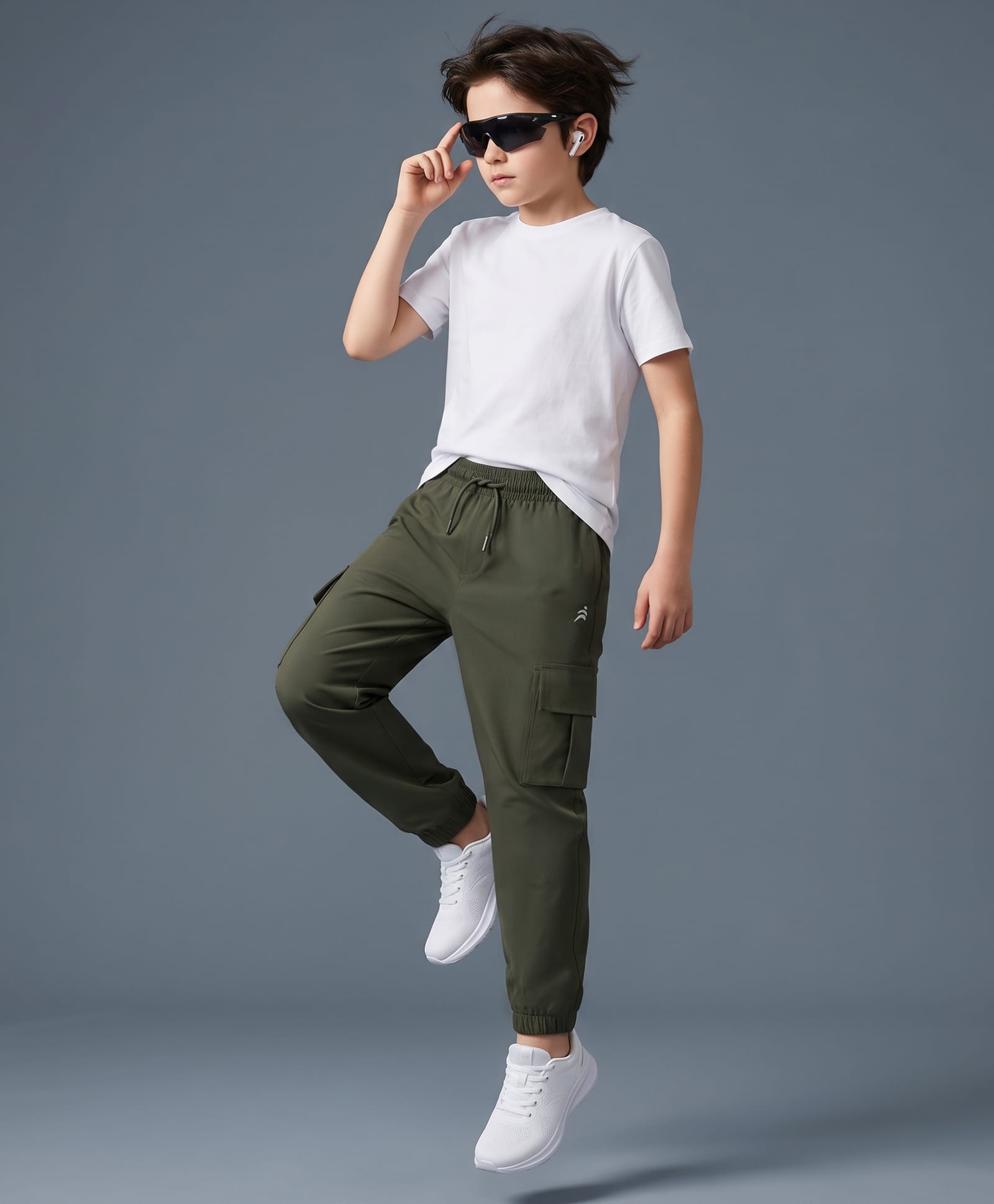 Pine Active Woven Ultra Light Performance Full Length Solid Cargo Pant - Charcoal Grey-picture-28