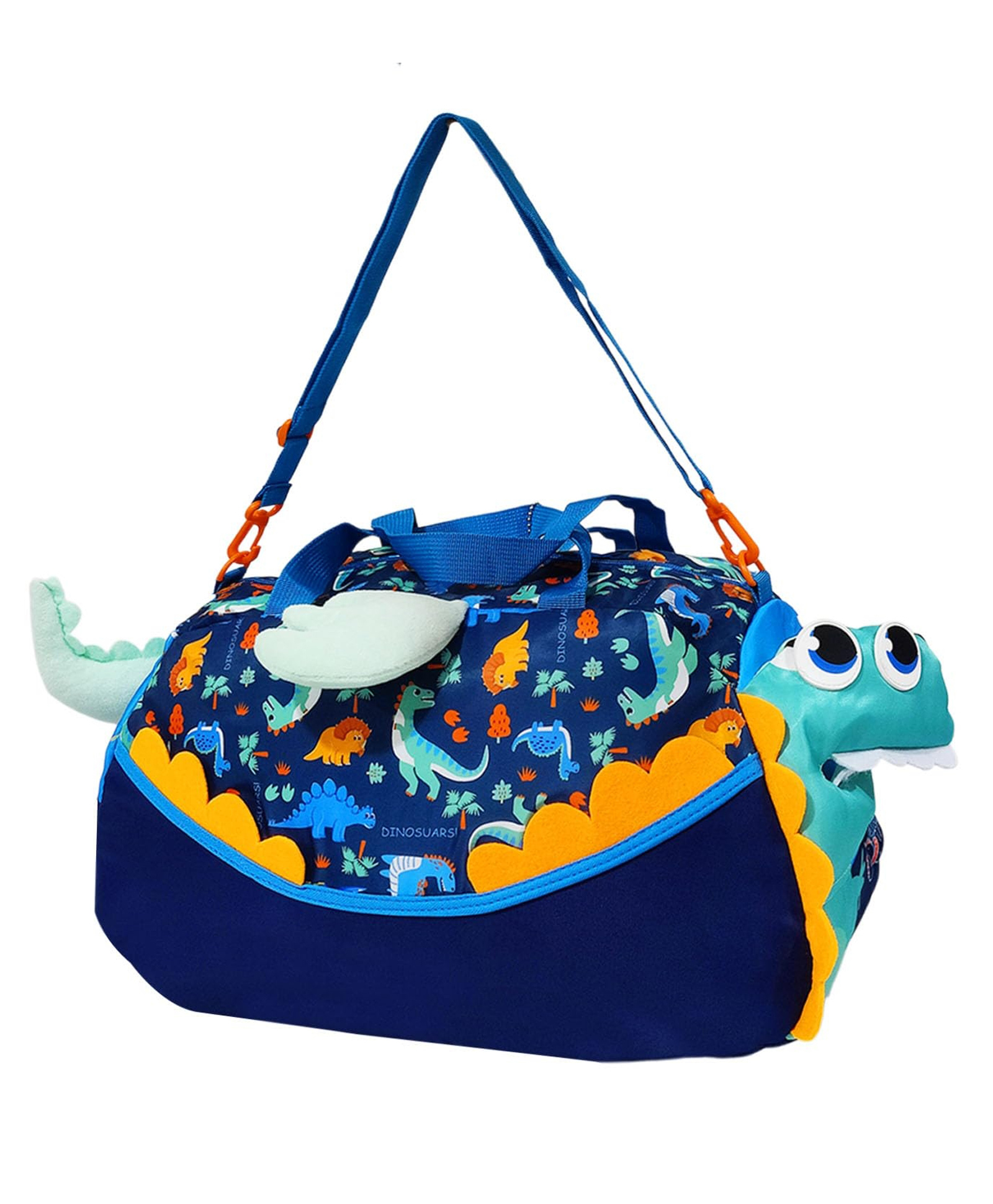 FunBlast Dino Theme Duffle Shoulder Bag with Multi Compartment for Travel & Gym - Pack of 1 (Multicolor)-image-17