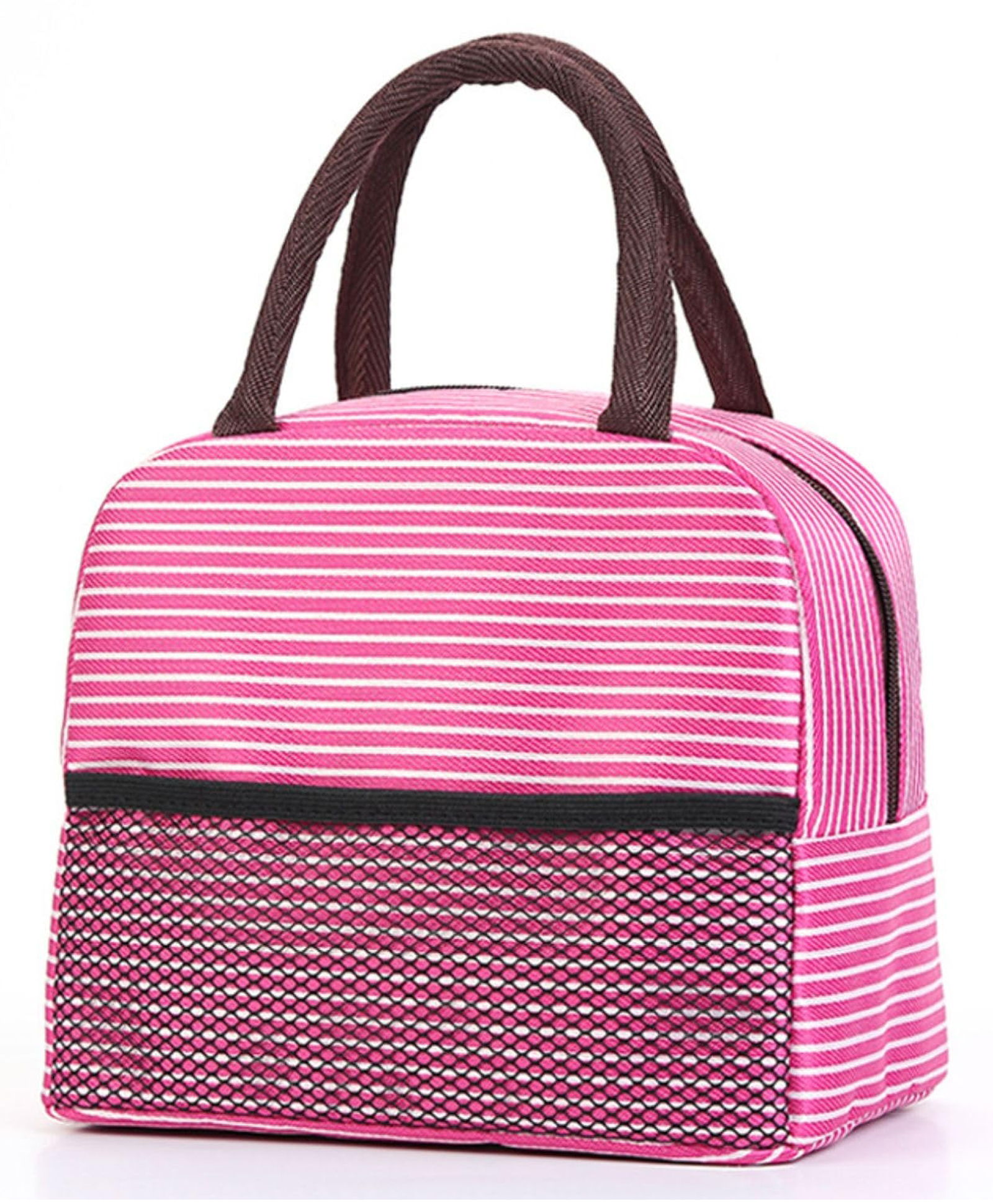 FunBlast Insulated Lunch Bag with Mesh Pocket for Girls, Office & Daily Use (Pink)-picture-13