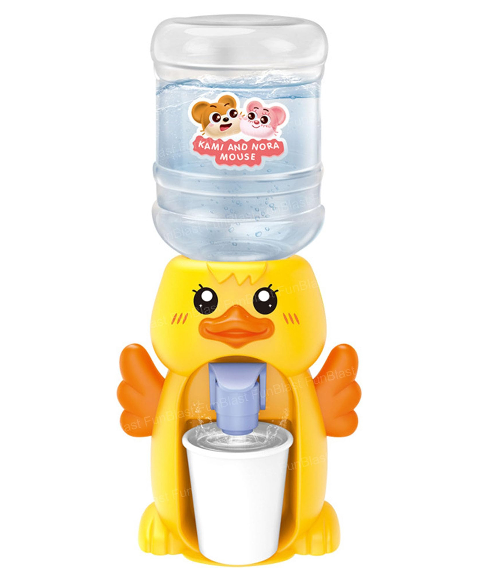 FunBlast Cute Mini Cartoon Water Dispenser Toy for Kids Multicolor-picture-12