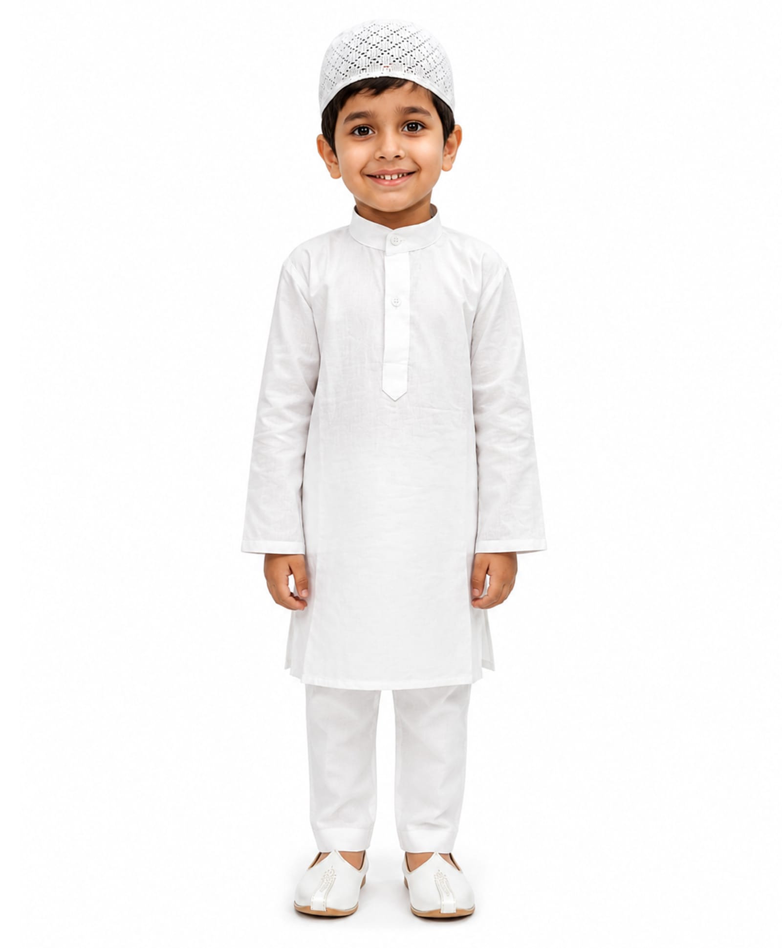 BookMyCostume Kurta Pyjama Costume Set - White-picture-14