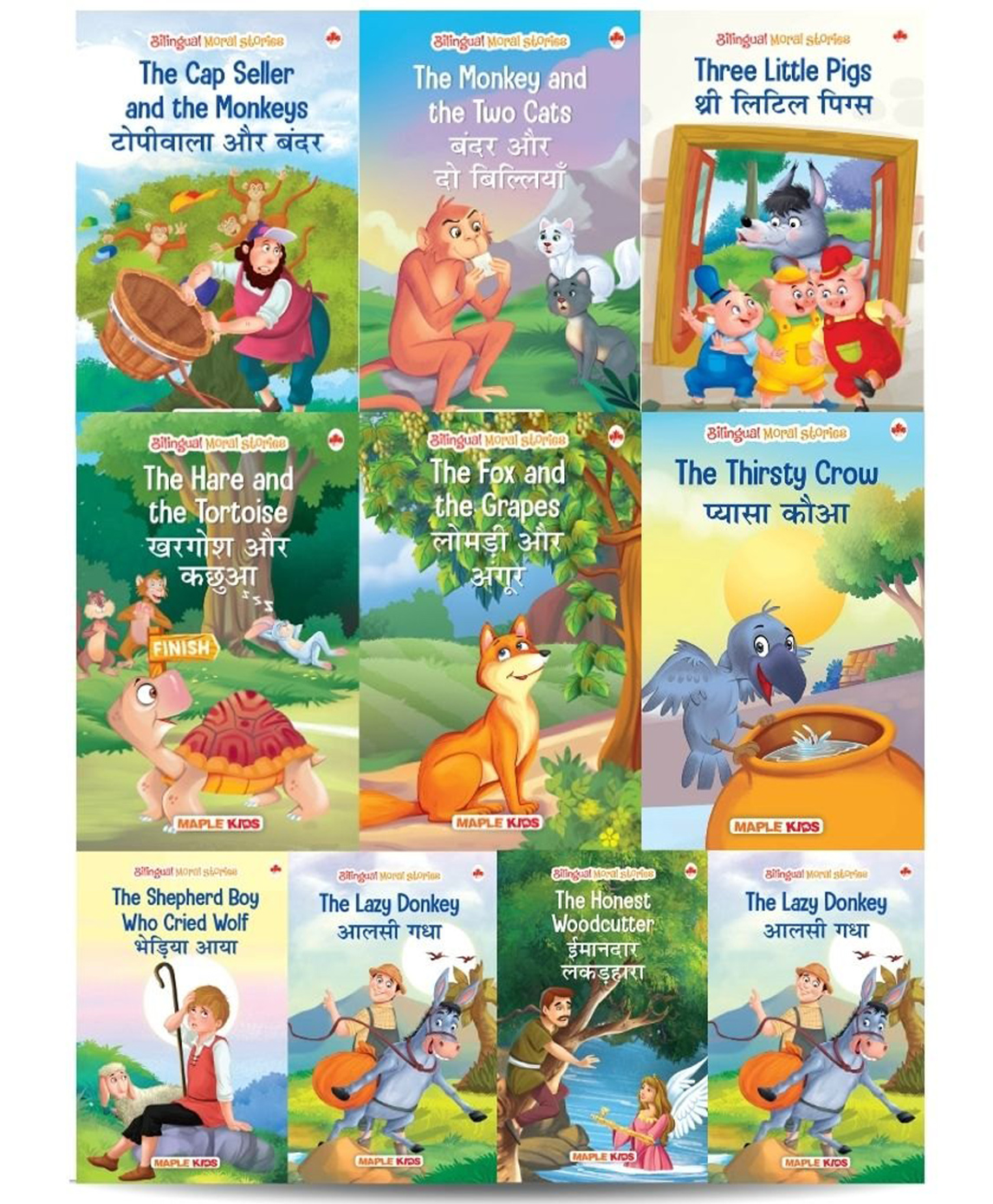 Bilingual Moral Stories For Kids (Set Of 10 Books), Paperback, By - Maple Press - English & Hindi-picture-18