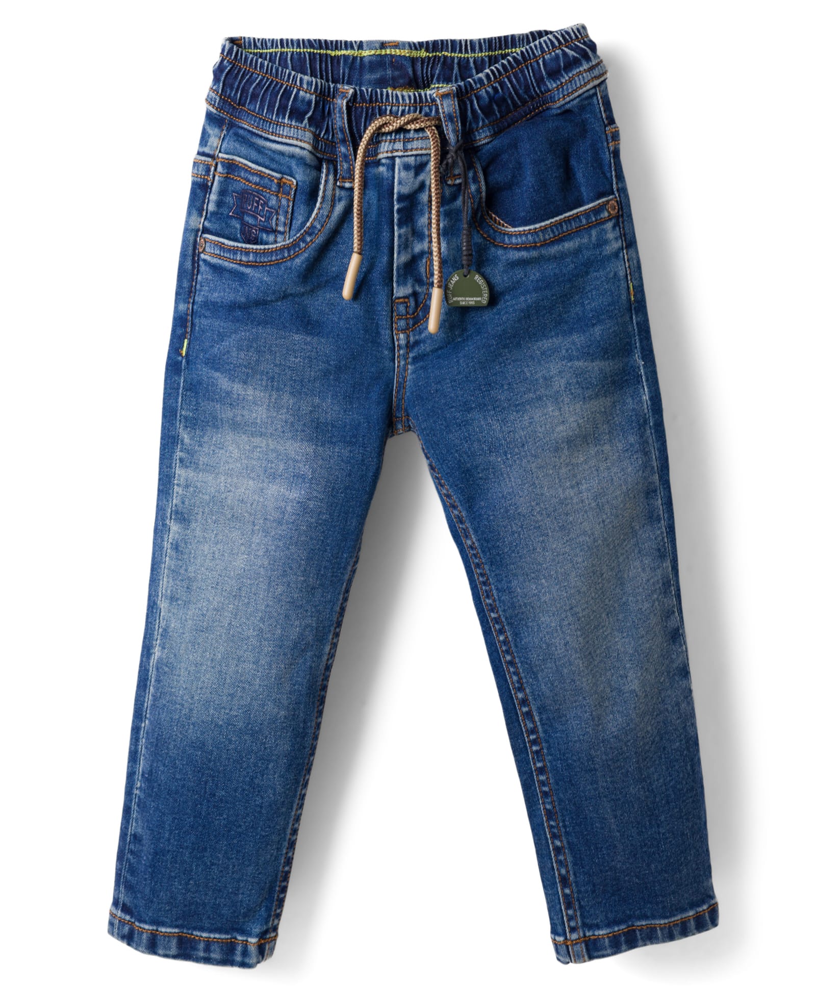Ruff Denim Woven Full Length Solid Regular Fit Jeans - Blue-picture-16