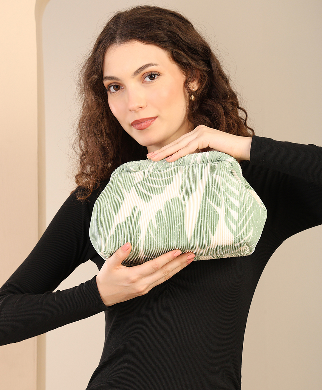 ENSAC Clutch Sling with Non Detachable Chain Clutch Purses Luxury Handbags Bag for Women Elegant Party Clutch Handbag-image-43