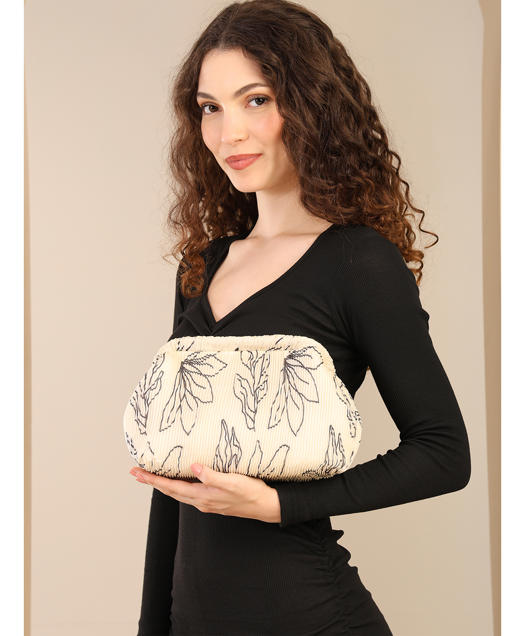 ENSAC Clutch Sling with Non Detachable Chain Clutch Purses Luxury Handbags Bag for Women Elegant Party Clutch Handbag-image-44