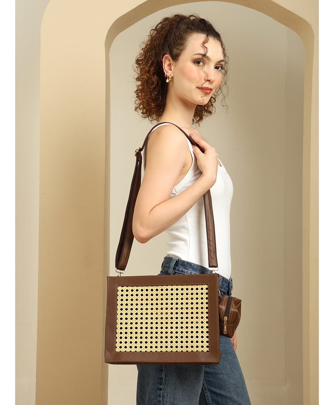 Ensac Women Stylish Sling Bag | Trendy Crossbody Shoulder Bag for Daily Use Lightweight Shoulder Bag with Adjustable Strap-image-10