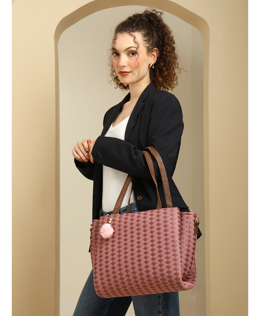 Ensac Women Stylish Tote Bag | Spacious Shoulder Handbag for Daily Use-image-31