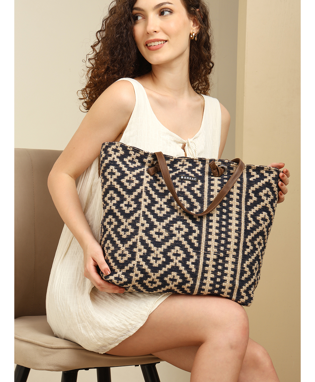 Ensac Women Stylish Tote Bag | Spacious Shoulder Handbag for Daily Use-image-29