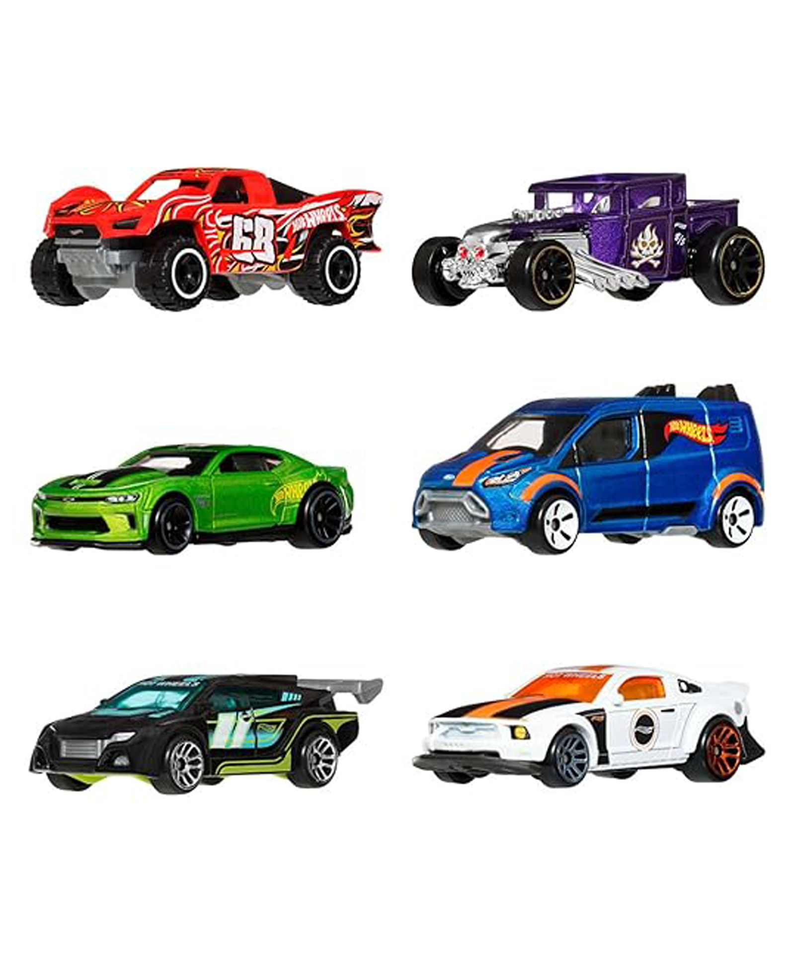 Hot Wheels LGNDS Die Cast Free Wheel Toy Car Pack of 6 - Multicolor-image-40