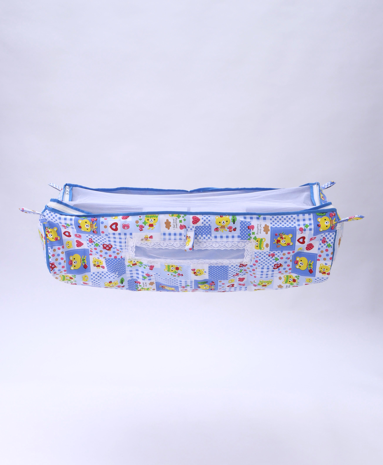 Mothertouch Indo Baby Cradle Cover Bear Print - Light Blue-image-3