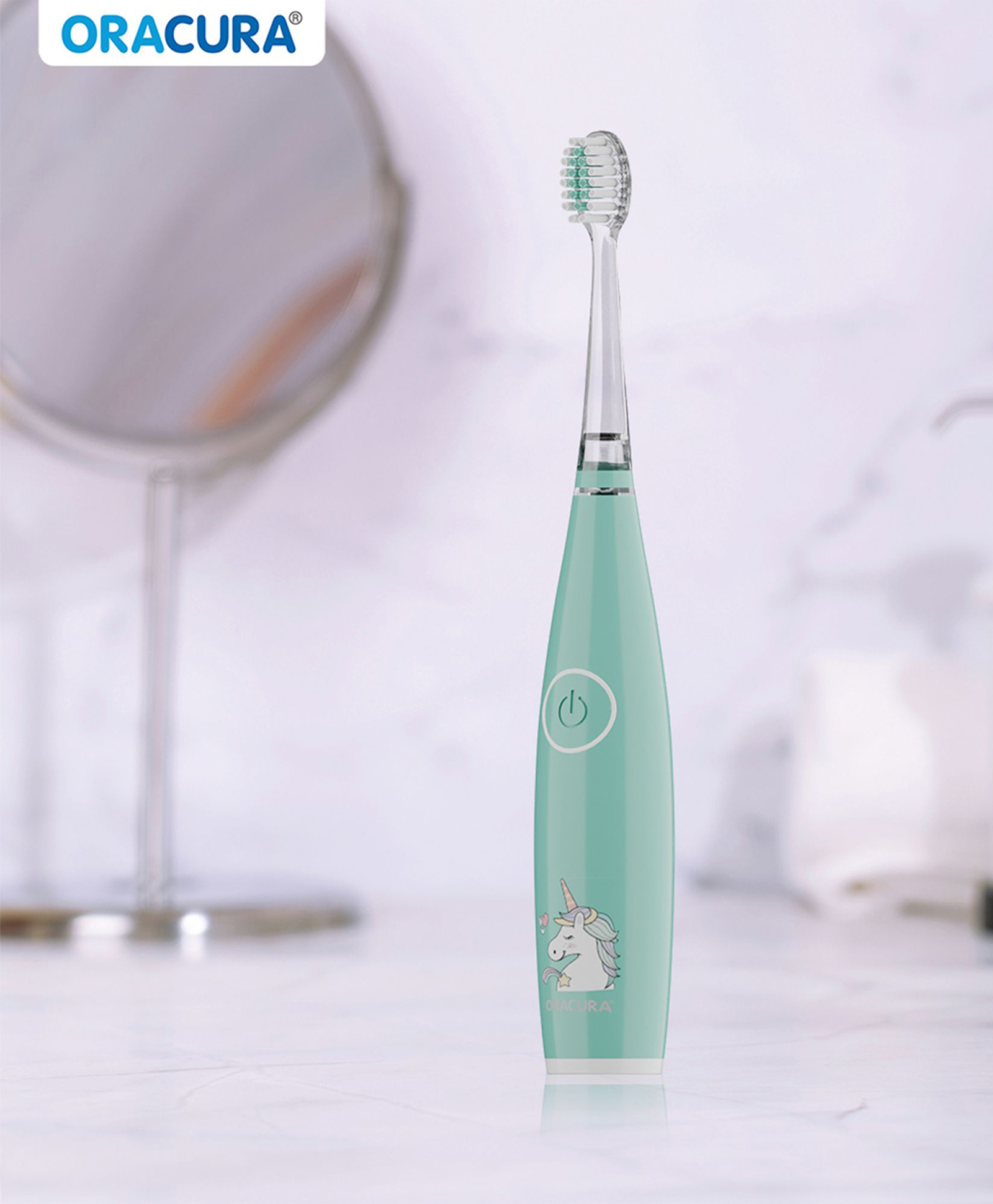 ORACURA KSB200 KidsCare Sonic Rechargeable Electric Toothbrush Green-image-32