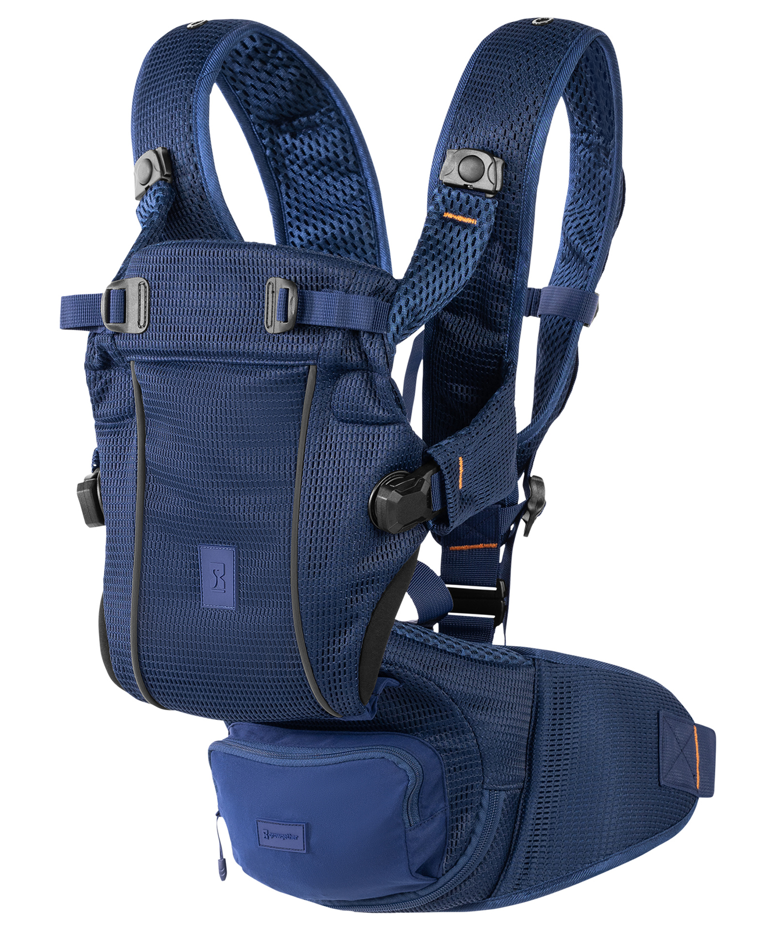 Growgether LYFTA 4-in-1 Baby Carrier with Hip Seat | 4-36 Months (Up to 15 kg) | EN13209 Certified | Magnetic Buckle | Breathable Mesh | Sunhood & Storage Pocket - Navy | 6 Months Warranty-picture-28