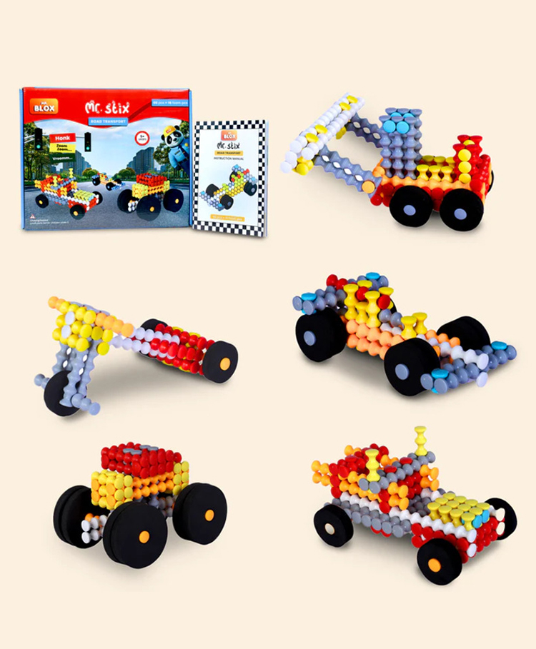 Mr Blox - Mr Stix - Road Trasport - 60 Pieces - Multicolore-image-48