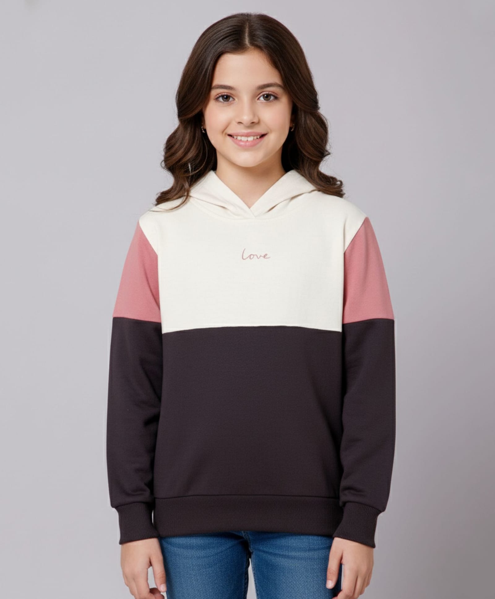 ALAN JONES Cotton Blend Knit Colour Blocked Hooded Sweatshirt - Dark Grey-picture-25