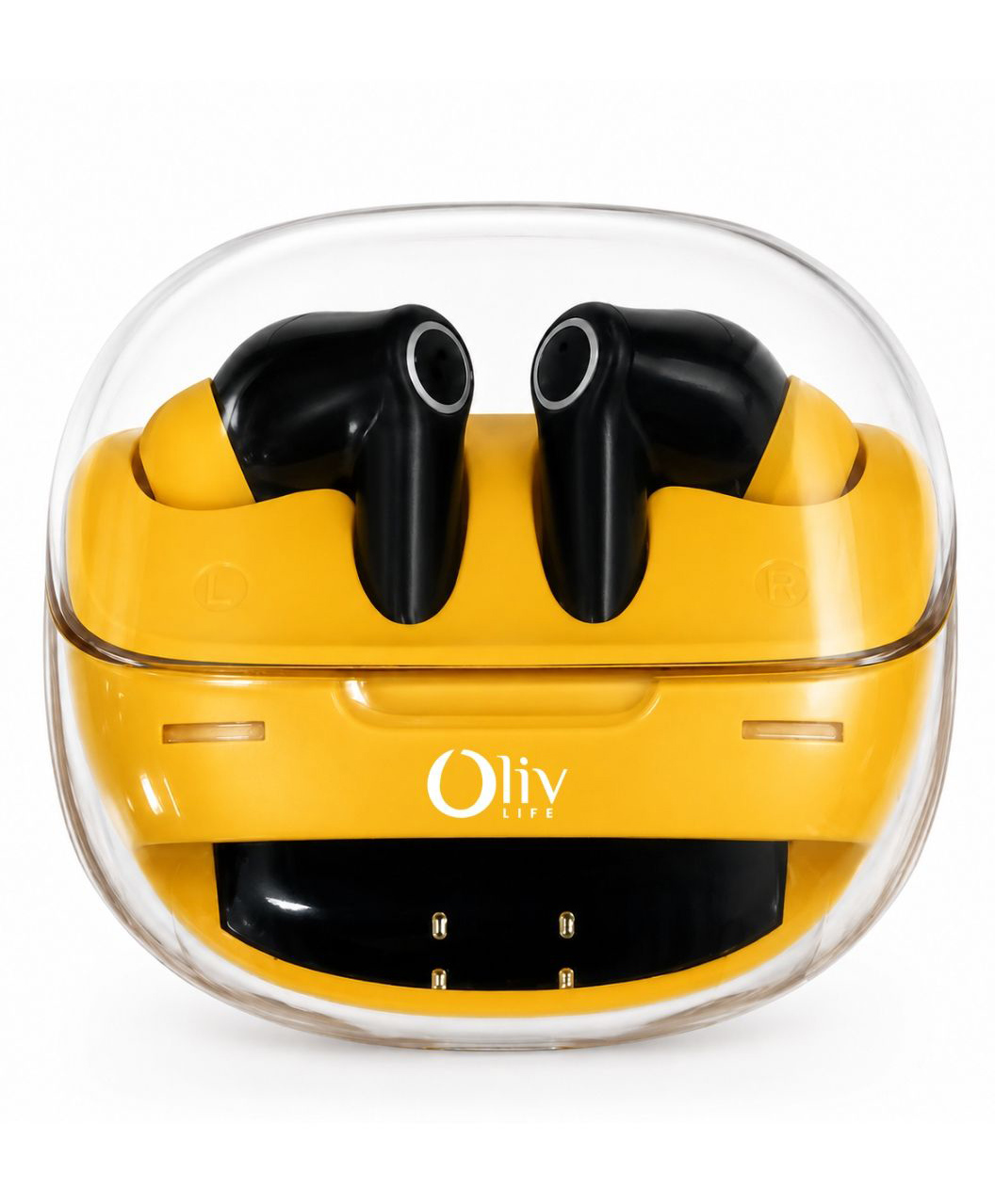 OlivLife NERO True Wireless Earbuds, Bluetooth 6.0 in-Ear Headphones with ENC Mic, 14H Playtime, Deep Bass, Premium Sound, Type-C Fast Charging Case, Ultra-Light Design,Yellow-picture-13
