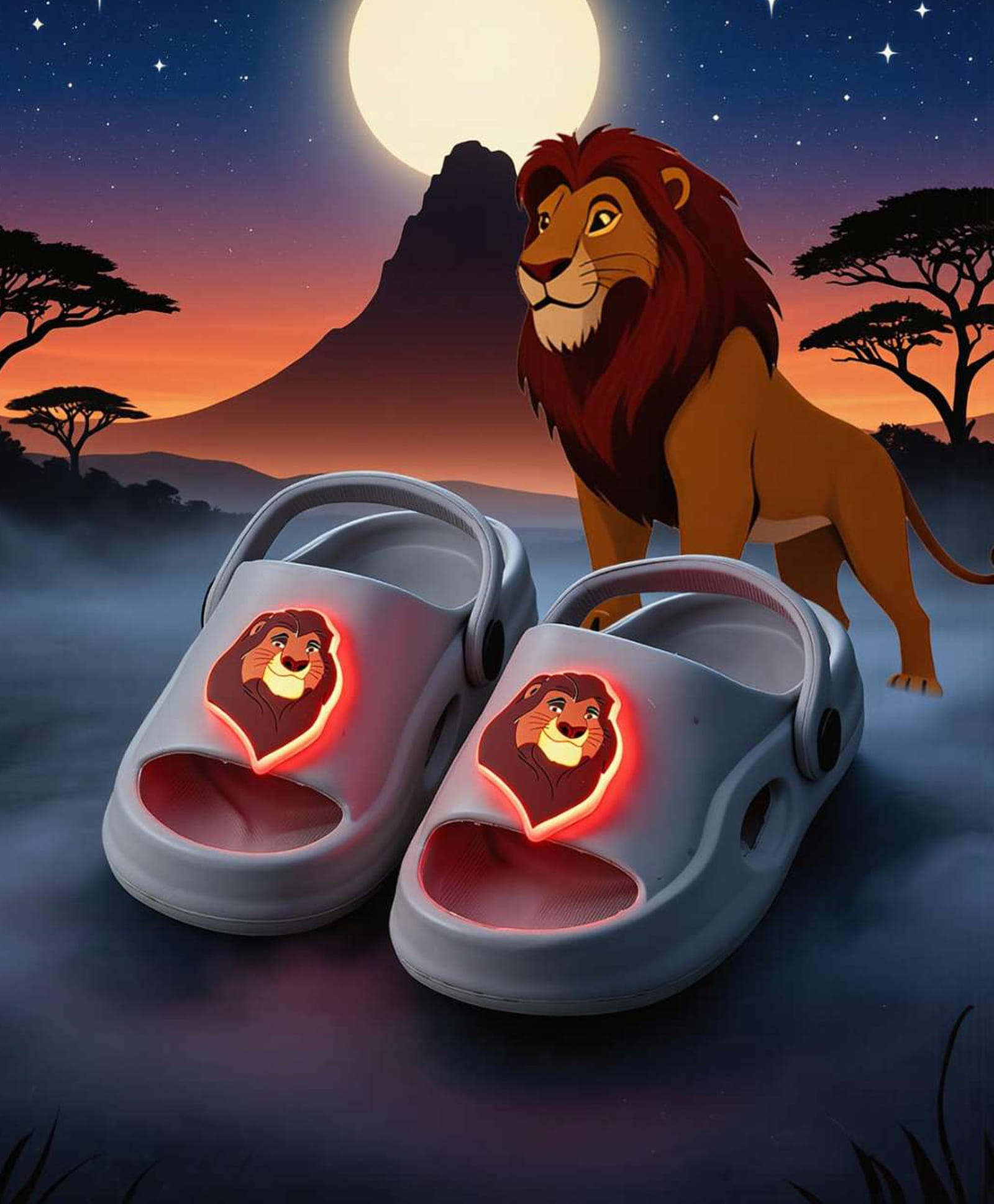 Yellow Bee Disney The Lion King Featuring LED Mufasa Applique Detailed Sandals - Grey-picture-20