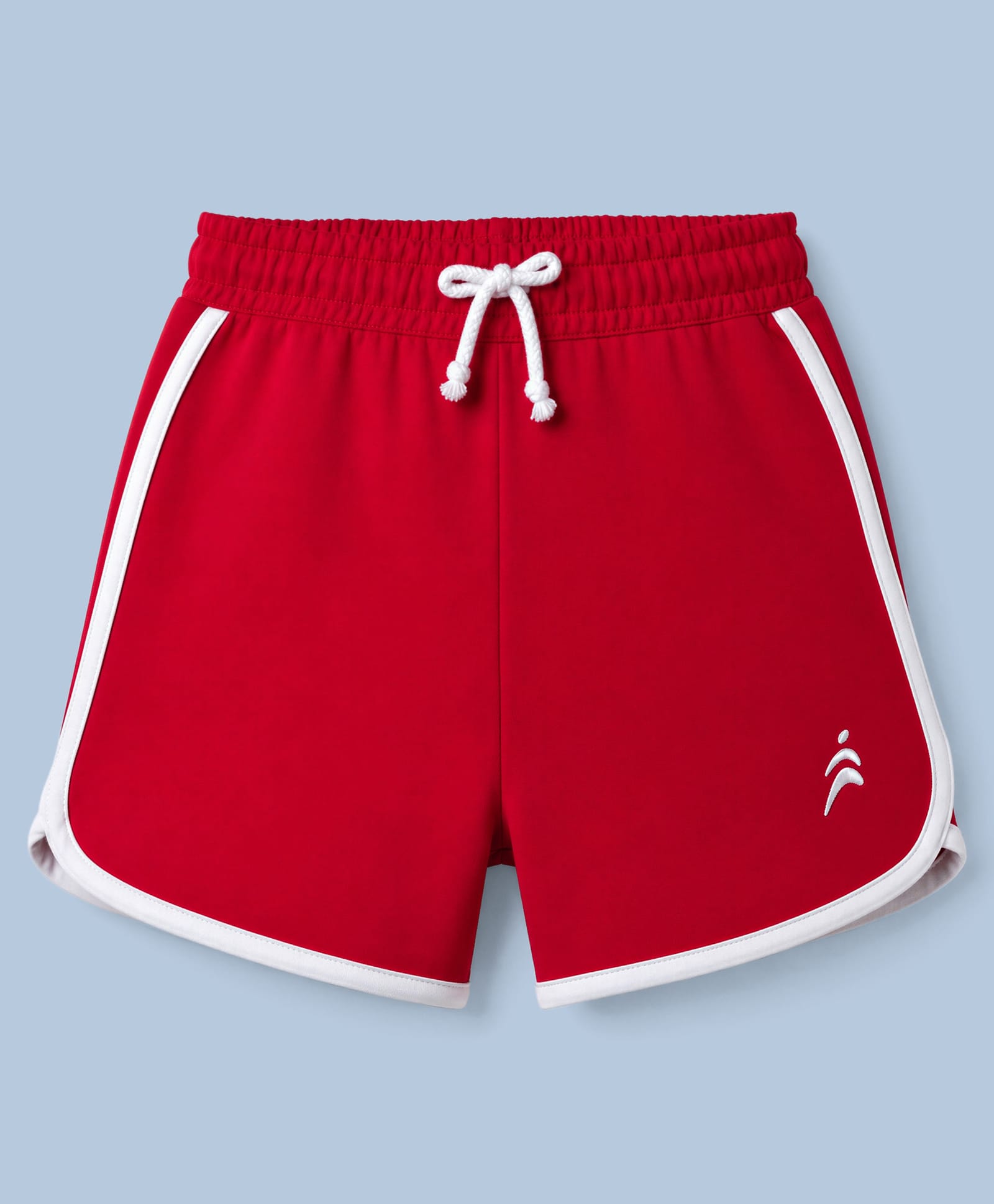 Pine Active Terry Knit Above Knee Length Solid Color Performance Shorts - Red-picture-24