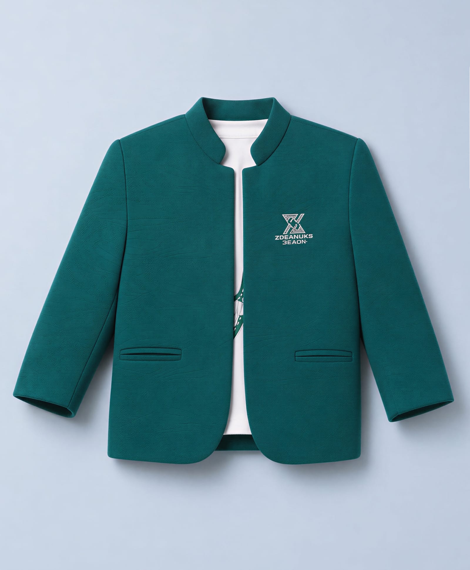 Dapper Dudes Cotton Woven Full Sleeves Blazer With Printed Tee - Green-picture-22