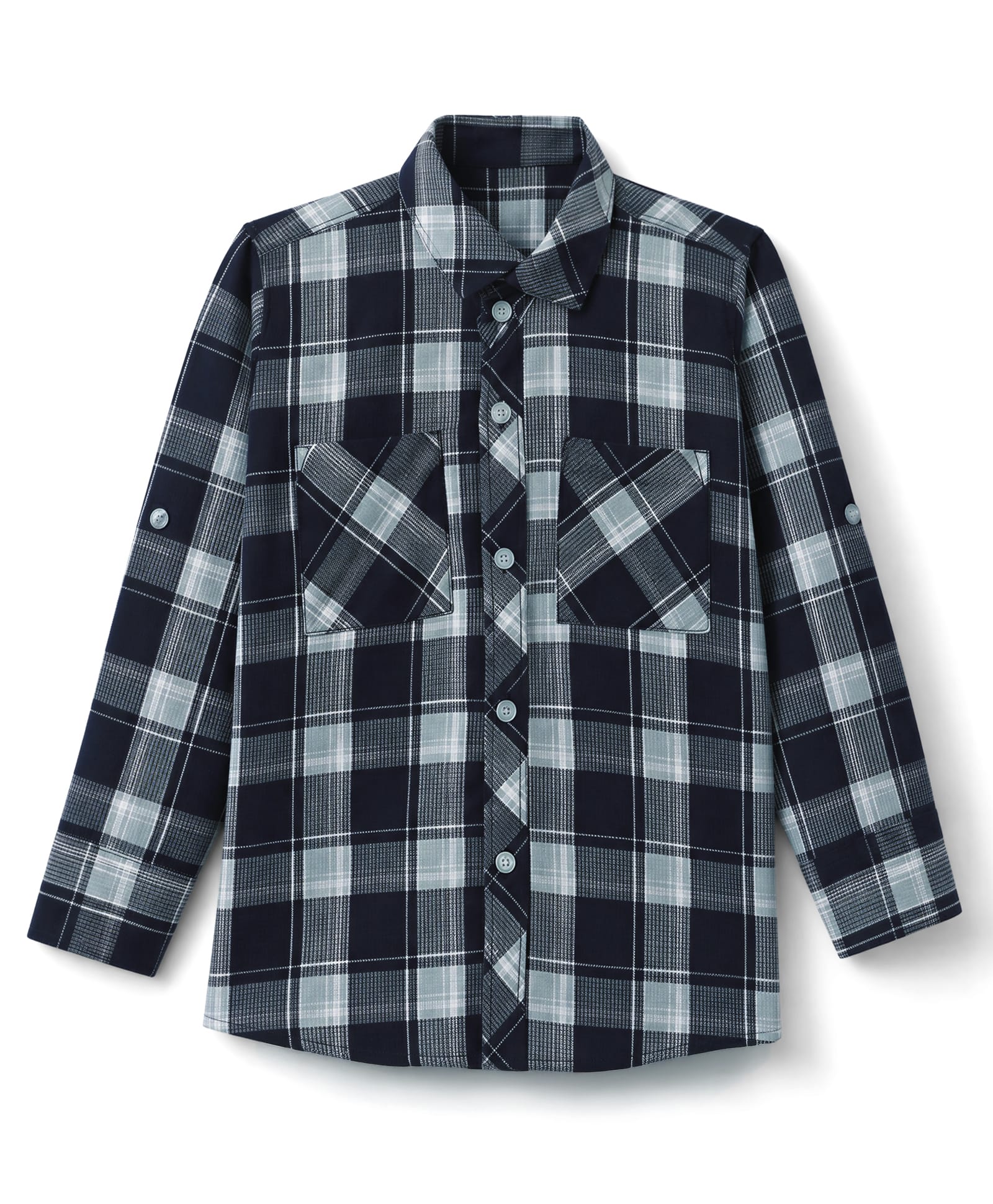 Dapper Dudes Cotton Woven Full Sleeves Checks Shirt With Attached Tee - Black & Light Green-image-49