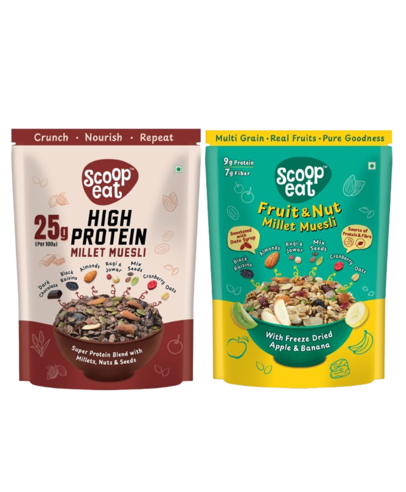 Scoopeat Assorted Muesli - Fruit & Nut Muesli 400 g - 25 g High Protein Muesli- 400 g-picture-17