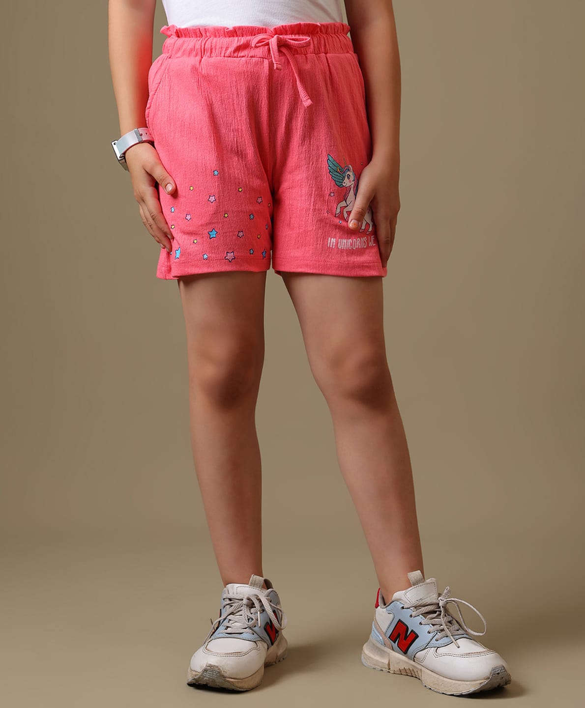 Kidsville Knit Unicorns Printed Shorts - Pink-picture-14