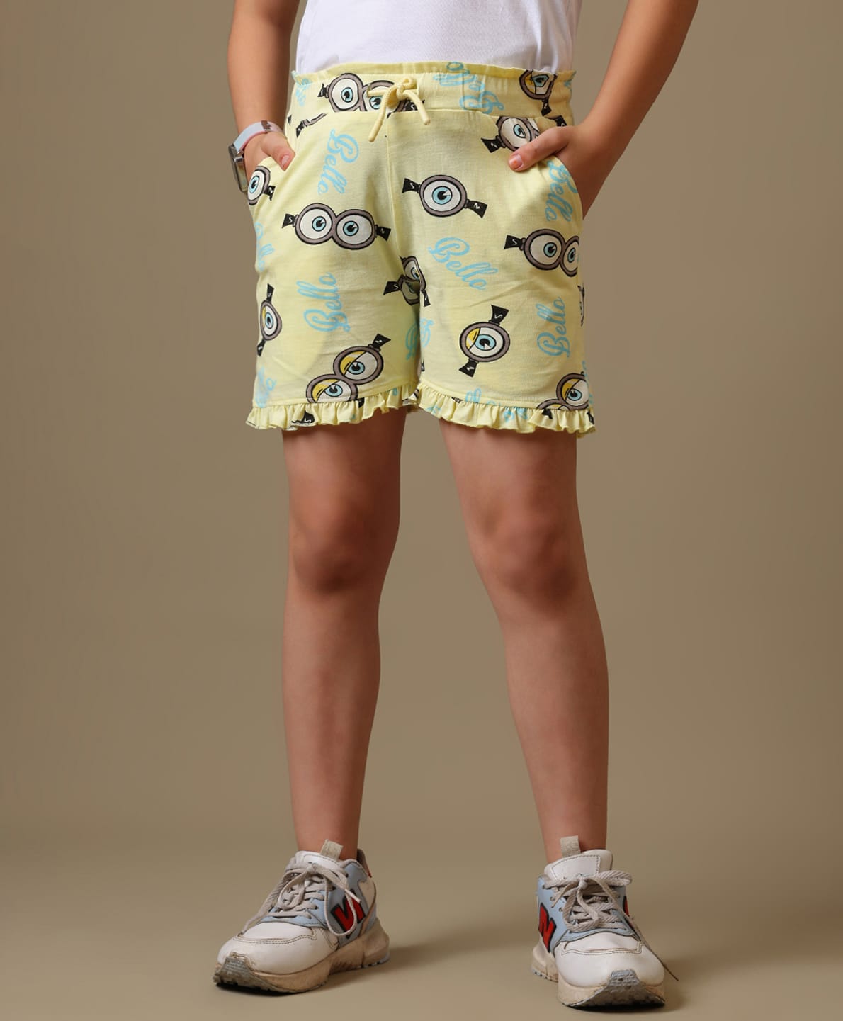 Kidsville Knit Despicable Me Featuring Minions Printed Shorts - Yellow-picture-23