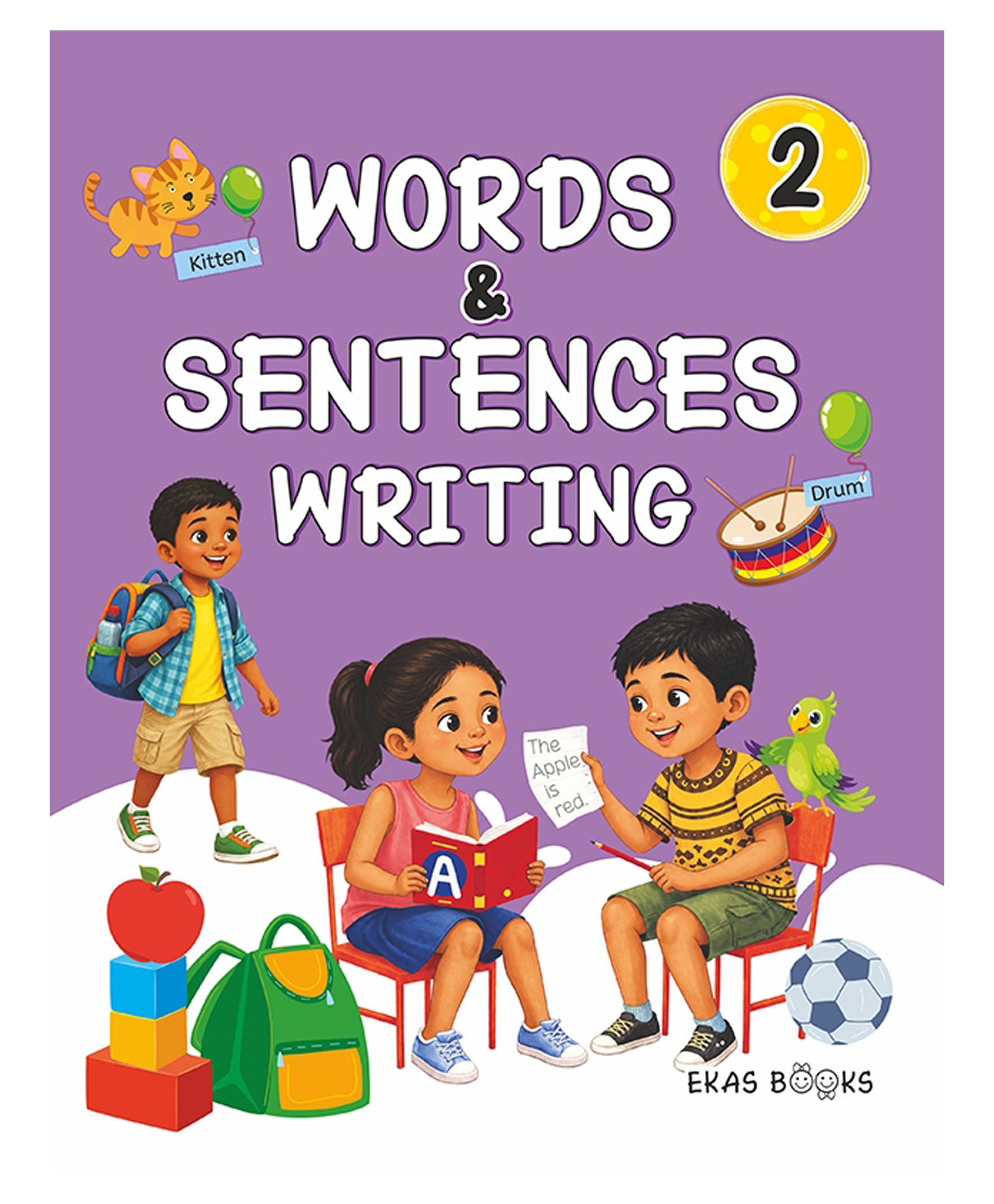 Words and Sentences Writing Book 2 - Writing Workbook for Kids, Learn Capital Alphabet, Small Alphabet, Words and Sentences with Tracing Practice, Improve Handwriting Skills - English-image-7