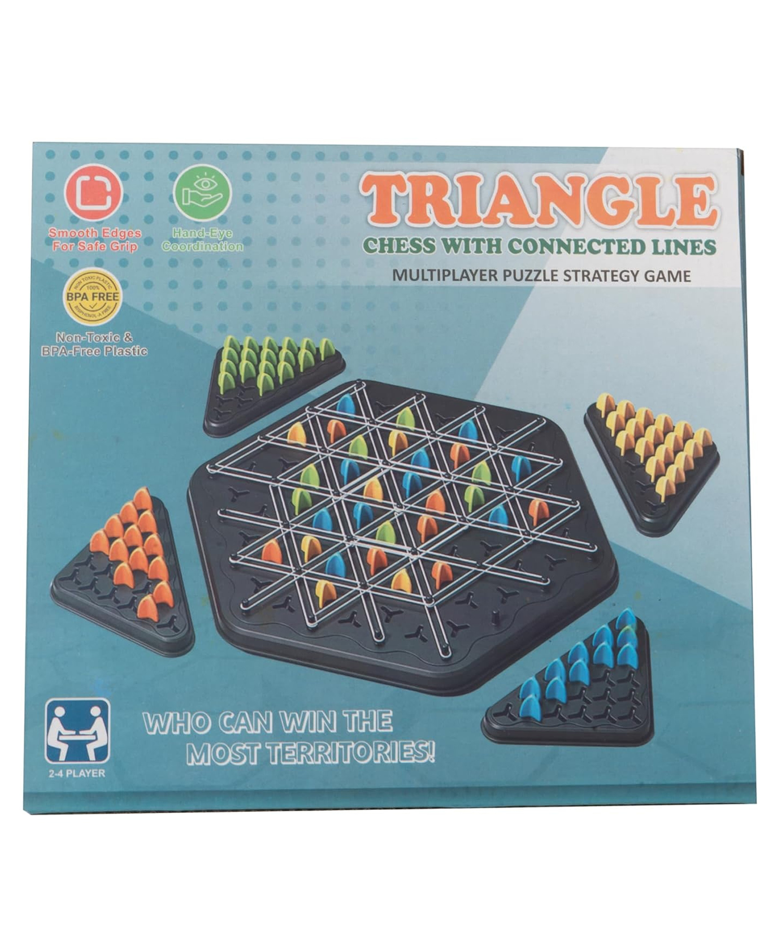 Awestuffs Triangle Board Game, Territory Capture Family Game, Chain Triggle Chess Brain Teaser Strategy-picture-6