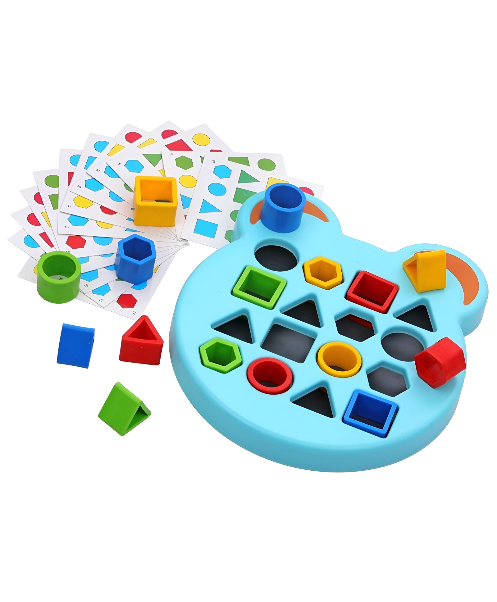 NEGOCIO Color & Geometric Shape Puzzle Board | Montessori Sensory Educational Toy | Quick Matching Learning Game for Kids - PACK OF 1 - COLOR MAY VARY-image-7