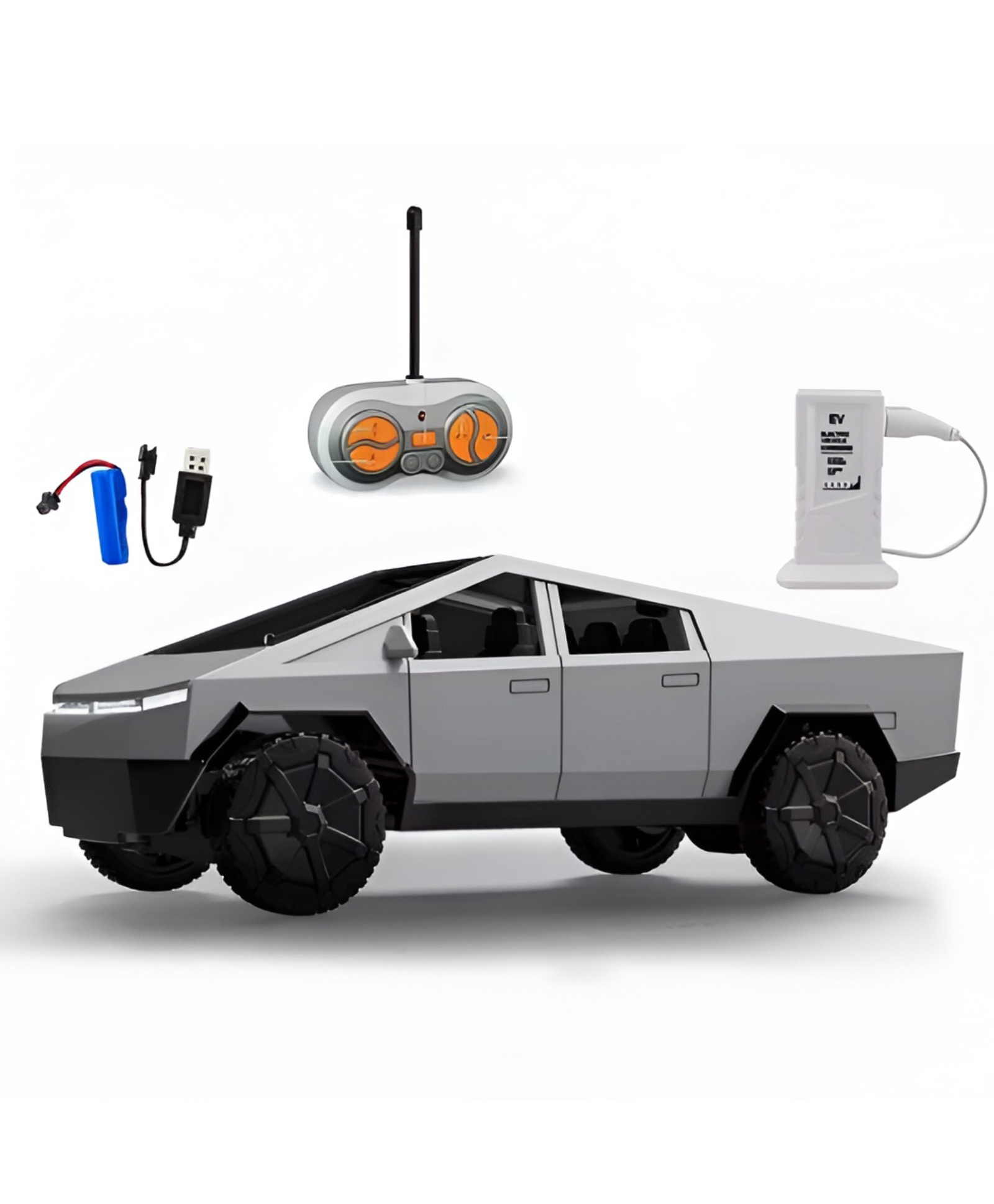 NEGOCIO Remote Control Car Toy, 27MHz RC Tesla Cybertruck for Boys, Electric Vehicle Truck Toys for Kids, Birthday Gifts for Kids - PACK OF 1 - COLOR MAY VARY-image-41