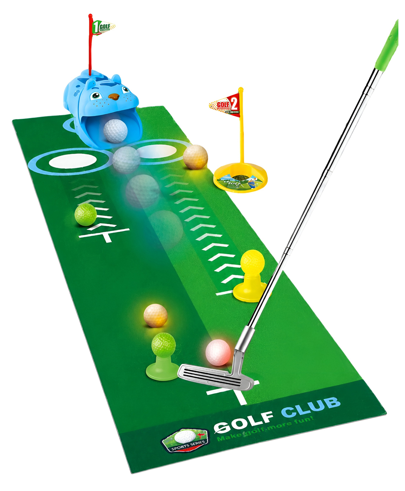 NEGOCIO Portable Childrens Golf Toy Set with Retractable Handle Case Safe for Indoor Outdoor Play - PACK OF 1 - COLOR MAY VARY-picture-10
