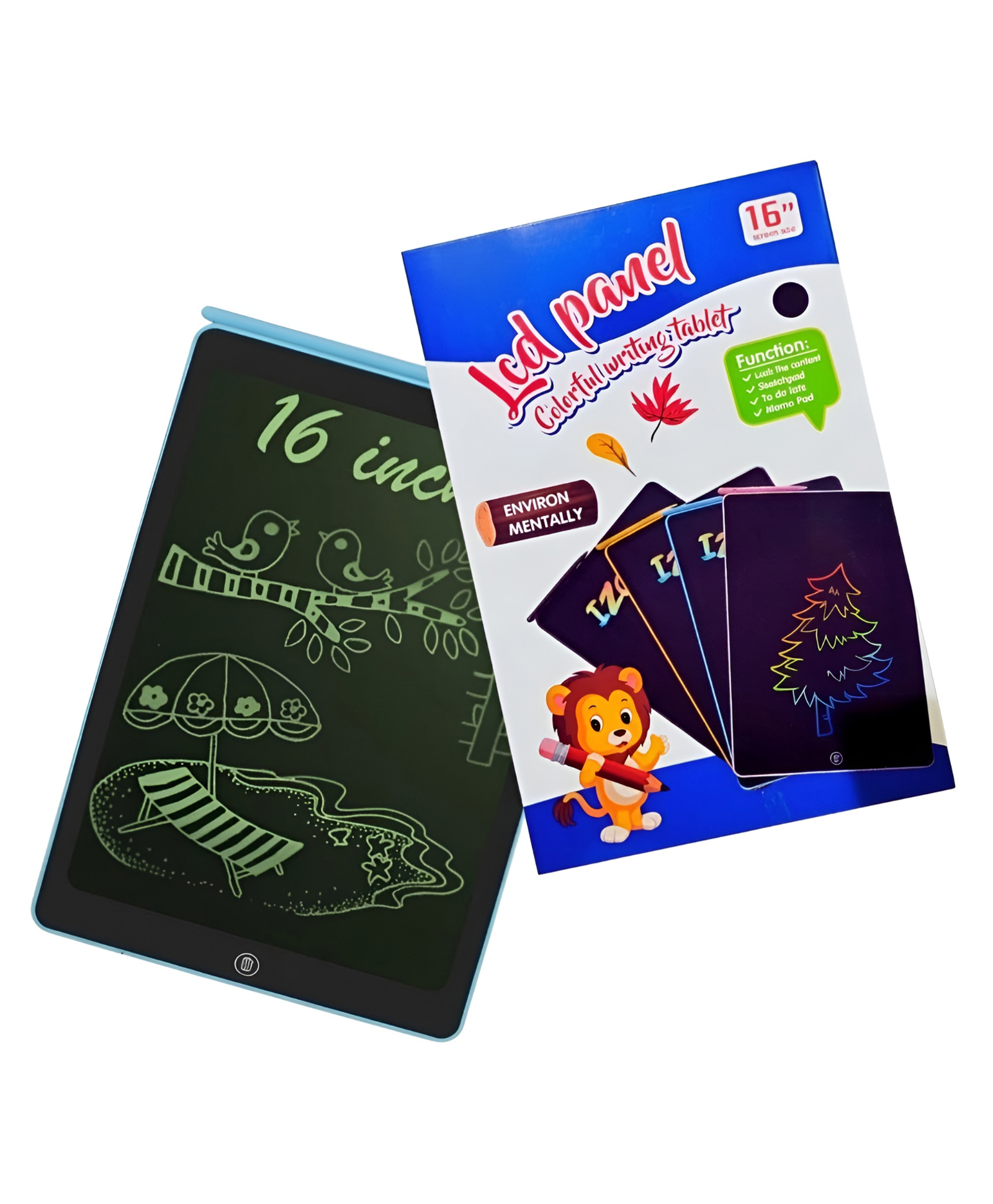 NEGOCIO 16 Inch LCD Writing Tablet Reusable E-Writing Pad for Kids & Adults Digital Drawing Board with Lock Button Kids, Pad, Educational Toy - PACK OF 1 - COLOR MAY VARY-image-9