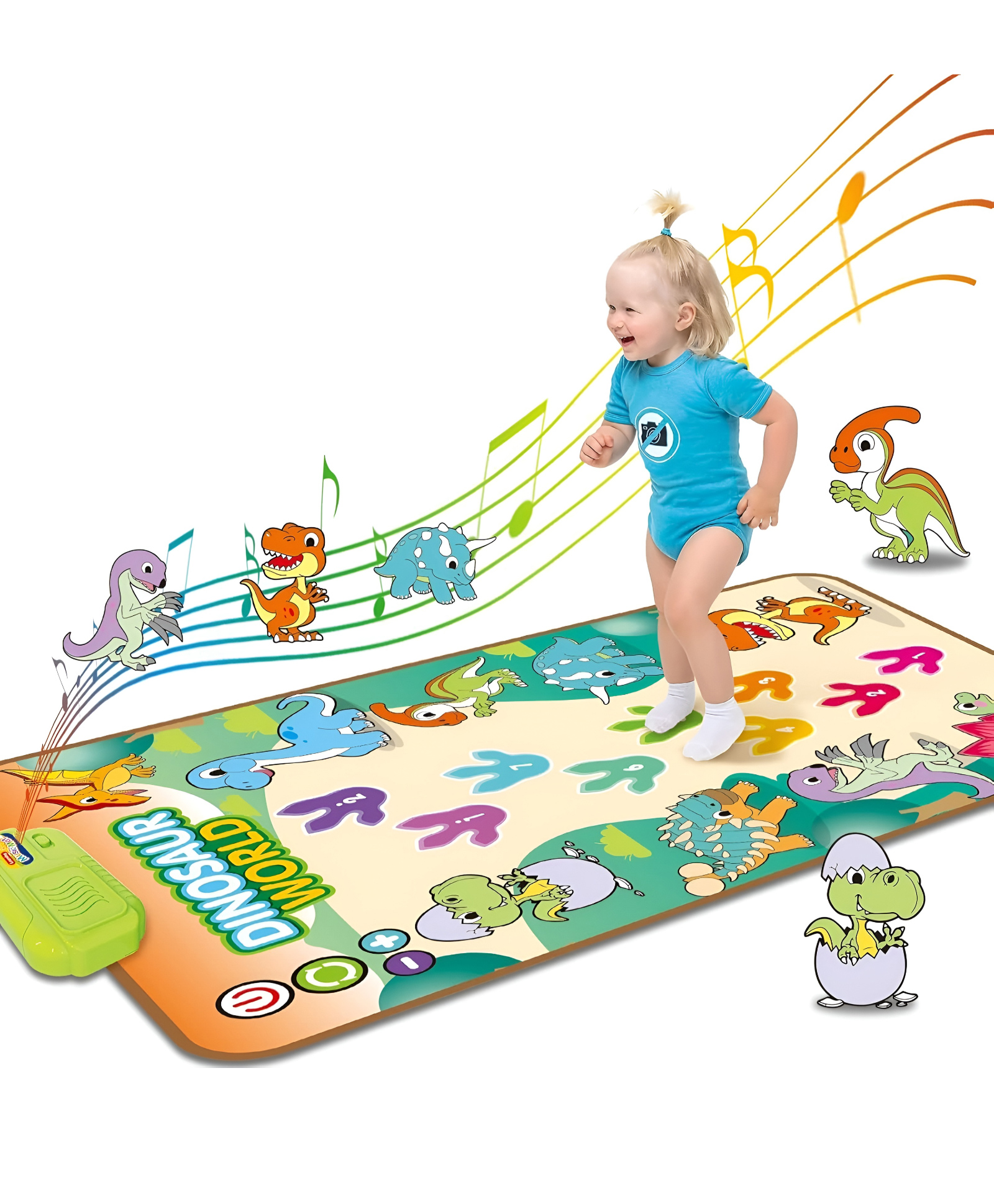 NEGOCIO Dinosaur World| Baby Piano Play Mat with Animal Sounds | Interactive Musical Keyboard Early Learning Toy | Birthday Gift for Boys & Girls- PACK OF 1- COLOR MAY VARY-image-35
