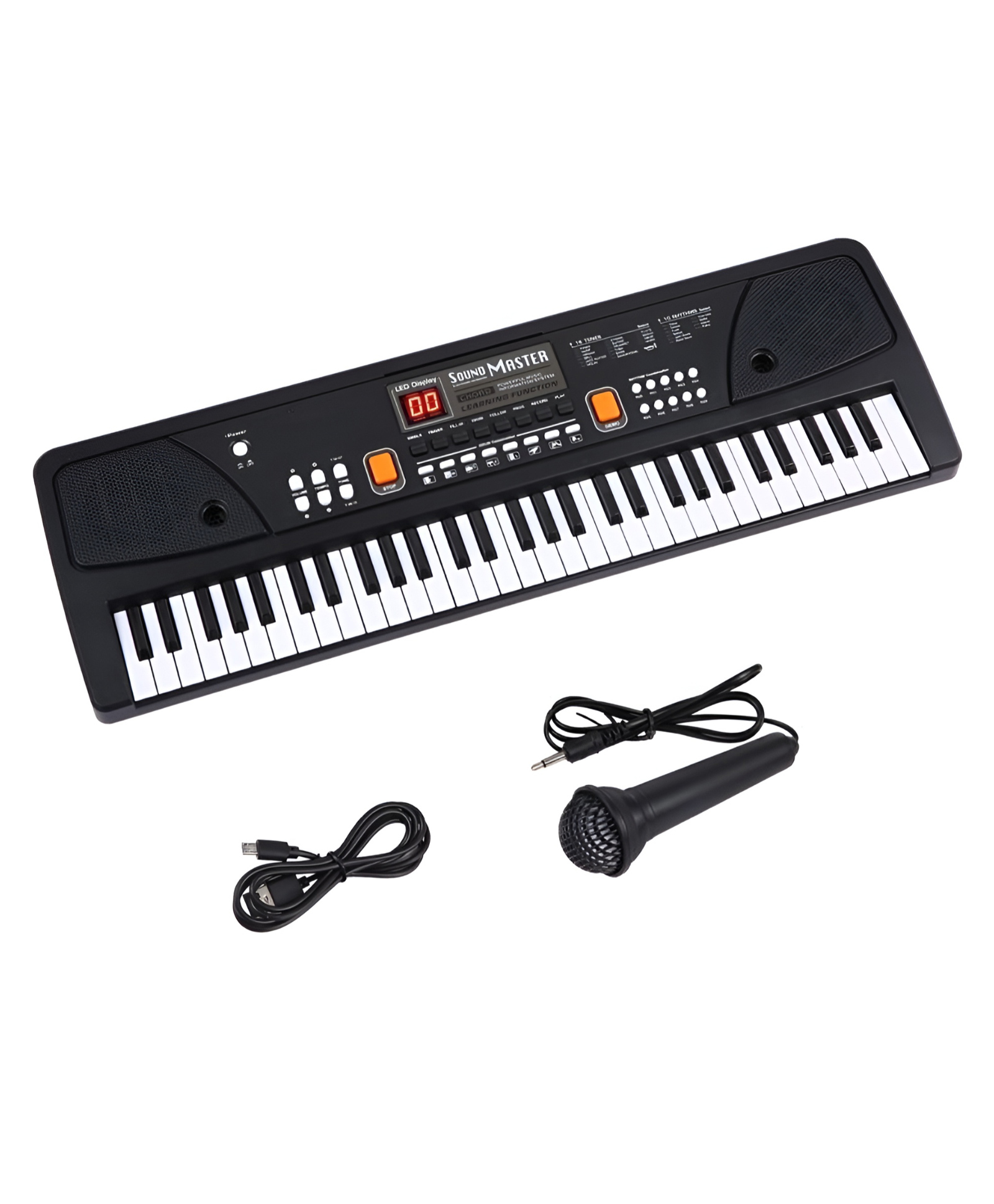 NEGOCIO 61 Keys USB Electronic Organ Kids Electric Piano with Microphone Black Digital Music Electronic Keyboard- PACK OF 1- COLOR MAY VARY-image-39