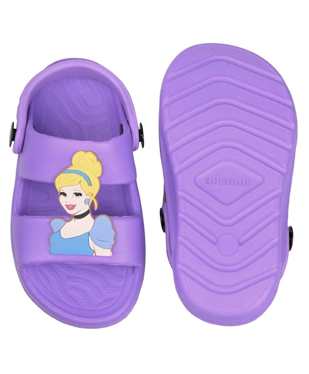 Yellow Bee Disney Princess Featuring Cinderella Applique Design Sandals - Purple-picture-28