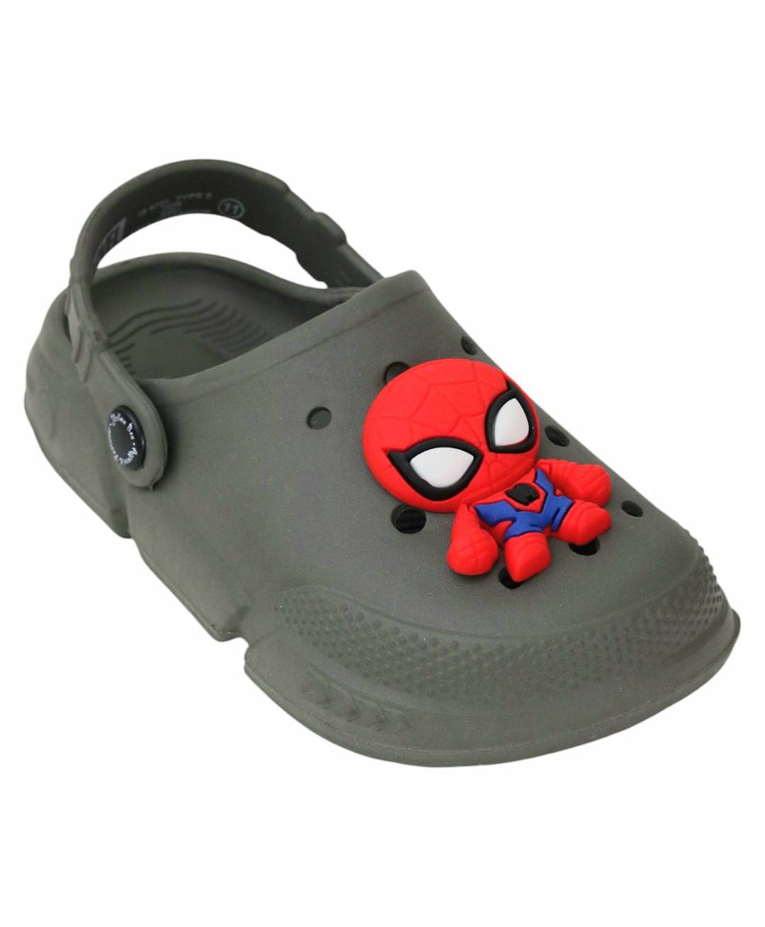Yellow Bee Marvel Featuring Spider Man Applique Design Slingback Clogs - Olive Green-picture-20