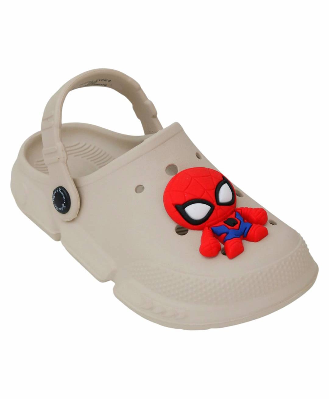 Yellow Bee Marvel Featuring Spider Man Applique Design Slingback Clogs - Beige-picture-19