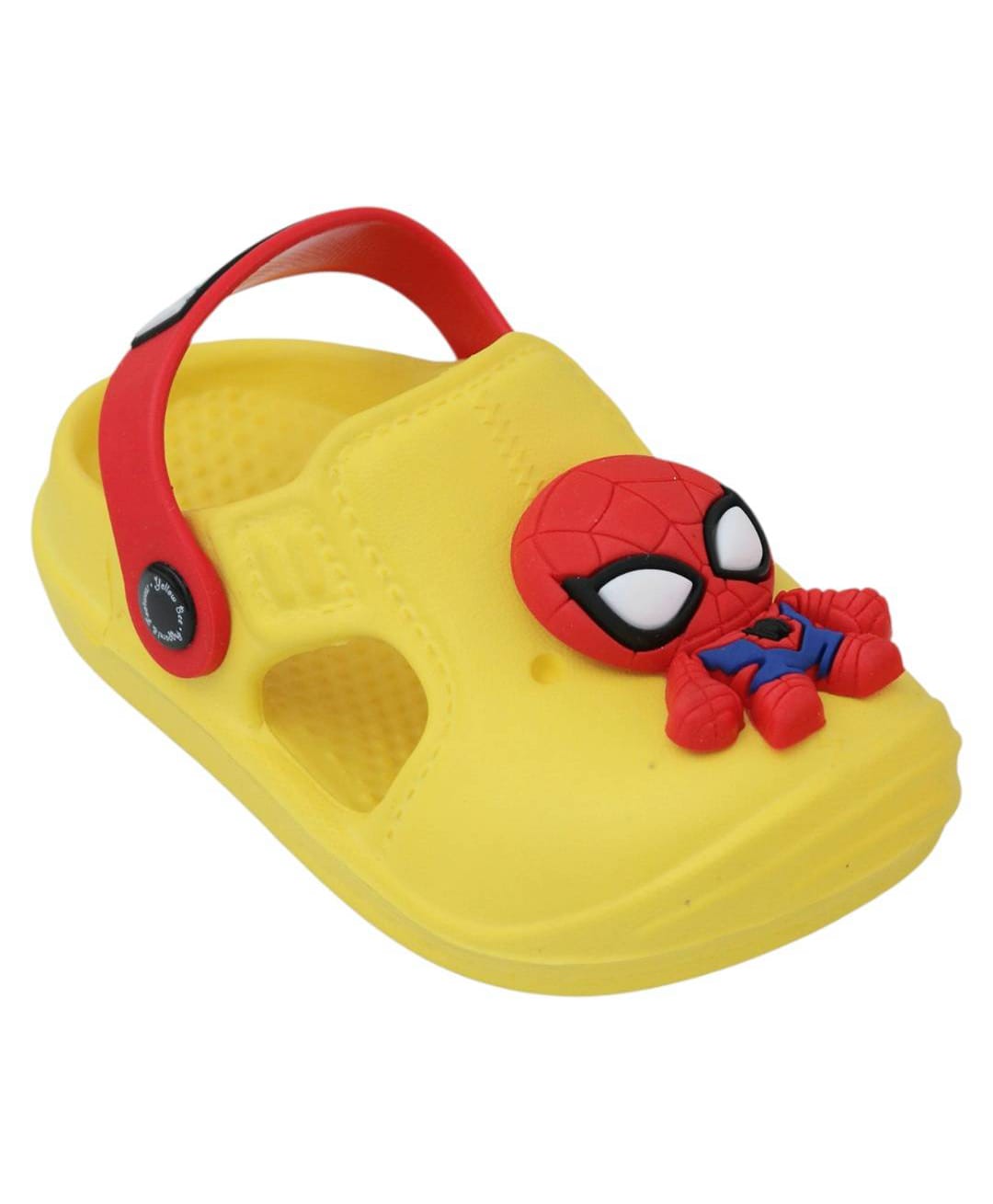 Yellow Bee Marvel Featuring Spider Man Applique Design Slingback Clogs - Yellow-picture-13